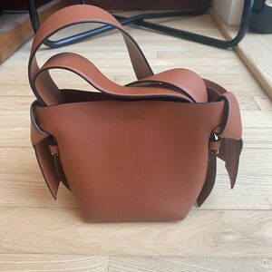 Acne studios cognac brow micro musubi shoulder bag